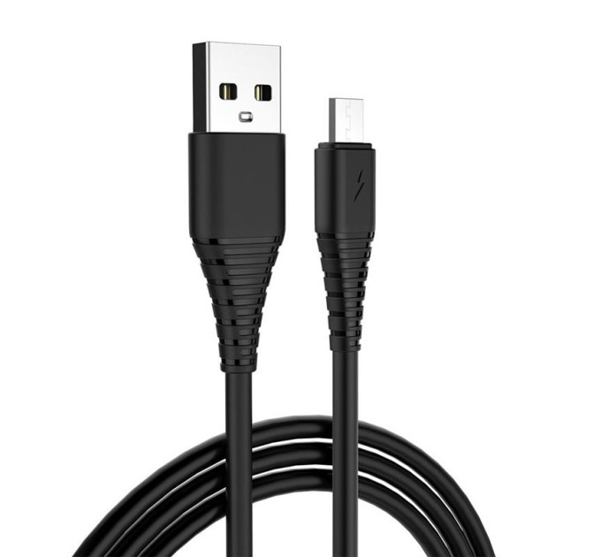 ColorWay Кабель ColorWay USB-microUSB  (PVC), 2.4А, 1м, Black (CW-CBUM025-BK)