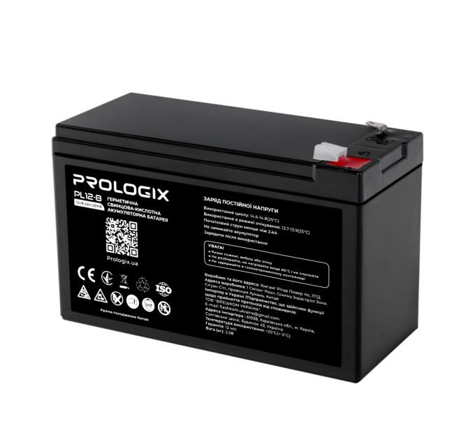 Prologix Акумуляторна батарея Prologix 12V 8AH (PL12-8) AGM