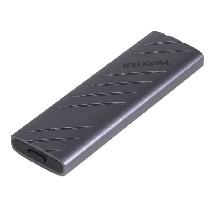 Maxxter Зовнішня кишеня Maxxter M.2 NVMe PCIe, USB 3.2 Type-C, Metal, Black (EHDE-2280S-01)