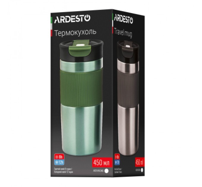 Ardesto Термокружка Ardesto Comfort нержавіюча сталь зелений 450 мл (AR2645CMG)