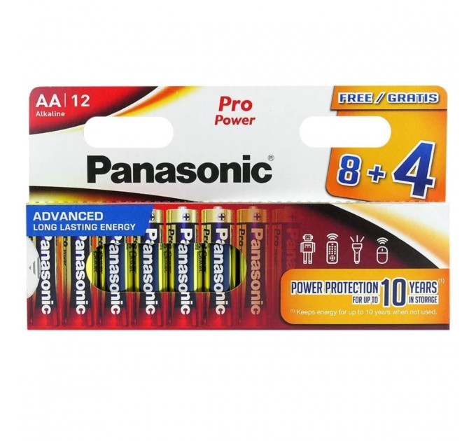 Panasonic Батарейка Panasonic Pro Power AA/LR06 BL 12(8+4)шт