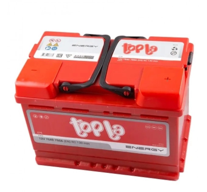 Topla Акумулятор автомобільний Topla 75 Ah/12V Energy Euro  750A (108 075)
