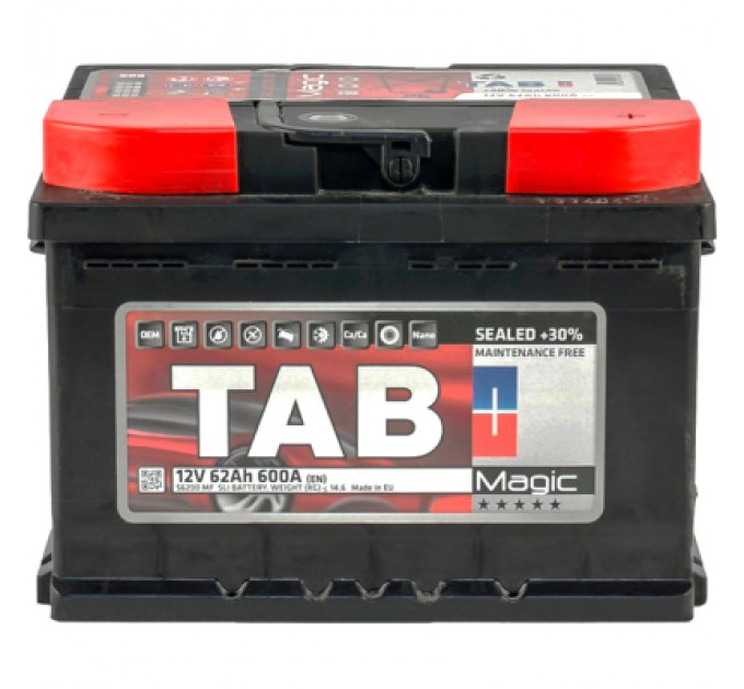 TAB Акумулятор автомобільний TAB 62 Ah/12V Magic Euro (189 063)