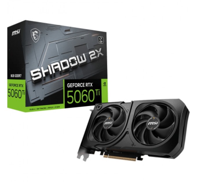 MSI Відеокарта MSI GeForce RTX5060Ti 8Gb SHADOW 2X PLUS (RTX 5060 Ti 8G SHADOW 2X PLUS)