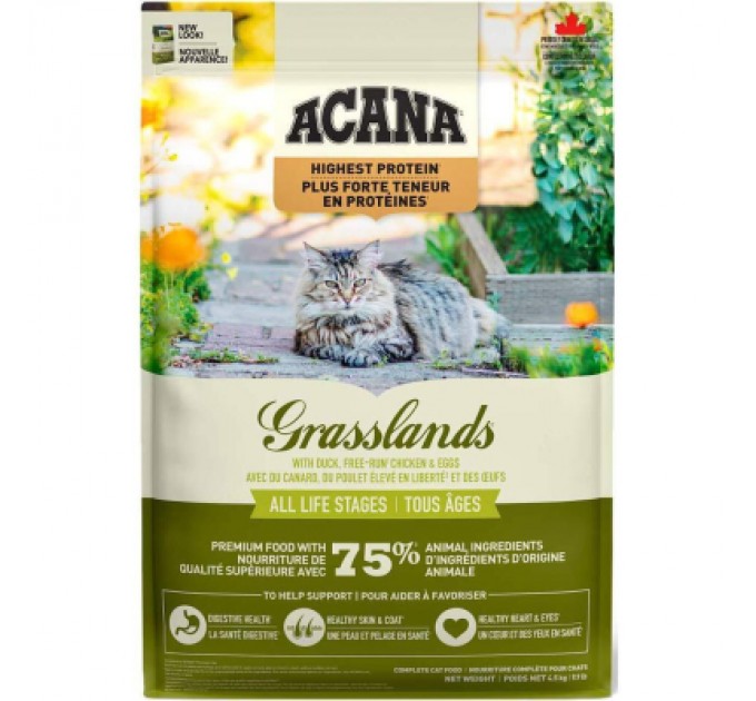 ACANA Сухий корм для кішок ACANA Grasslands 4.5 кг (0064992714727)