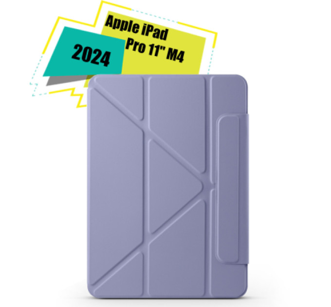 BeCover Чохол до планшета BeCover Ultra Slim Origami Magnetic Apple iPad Pro 11" M4 2024 Deep Purple (712963)