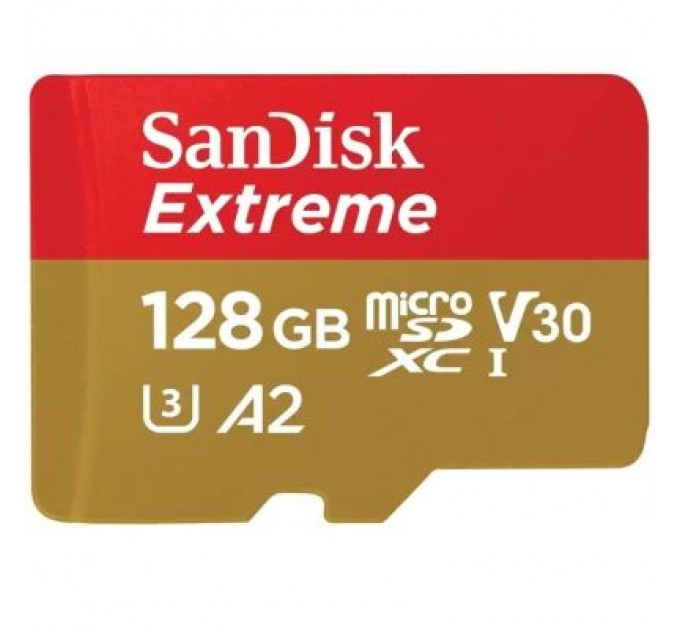 SanDisk Карта пам'яті SanDisk 128GB microSD class 10 UHS-I U3 Extreme (SDSQXAA-128G-GN6MA)