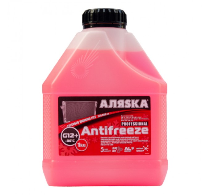 Аляsка Антифриз Аляsка -30 G12+ червоний 1л (9004)