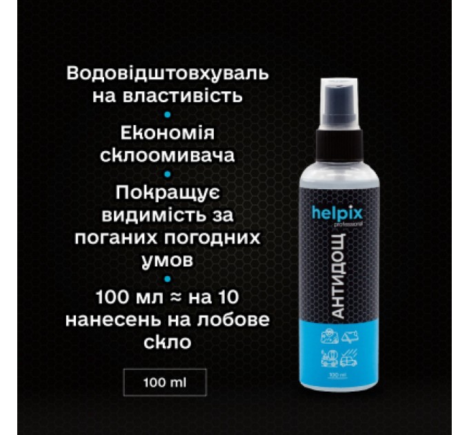 Helpix Автомобільний очисник Helpix Антидощ 100 мл