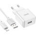 HOCO Зарядний пристрій HOCO C106A charger set(iP) White (6931474783899)
