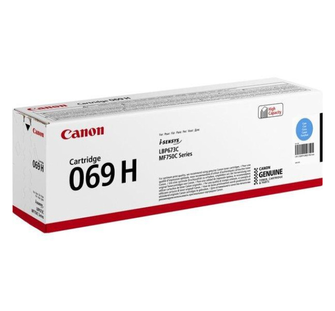 Canon Картридж для Canon (069H) MF752Cdw Cyan (5097C002)