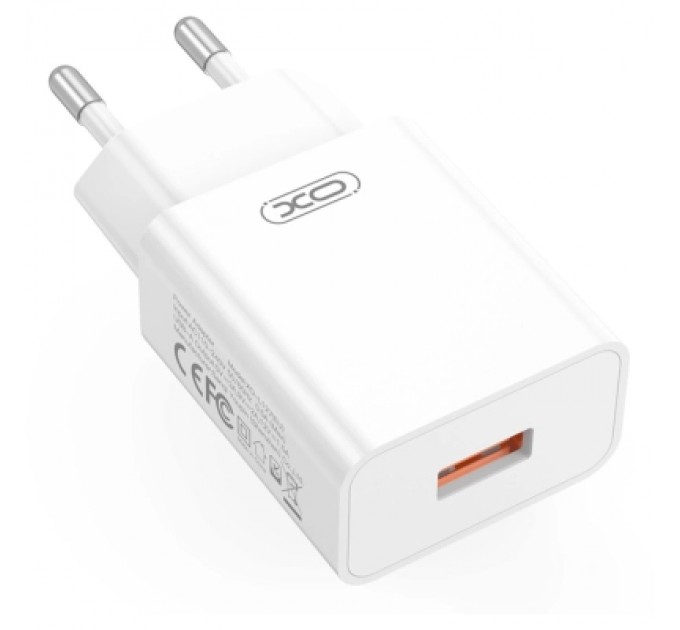 XO Зарядний пристрій XO USB-A QC18W White (L127.white)