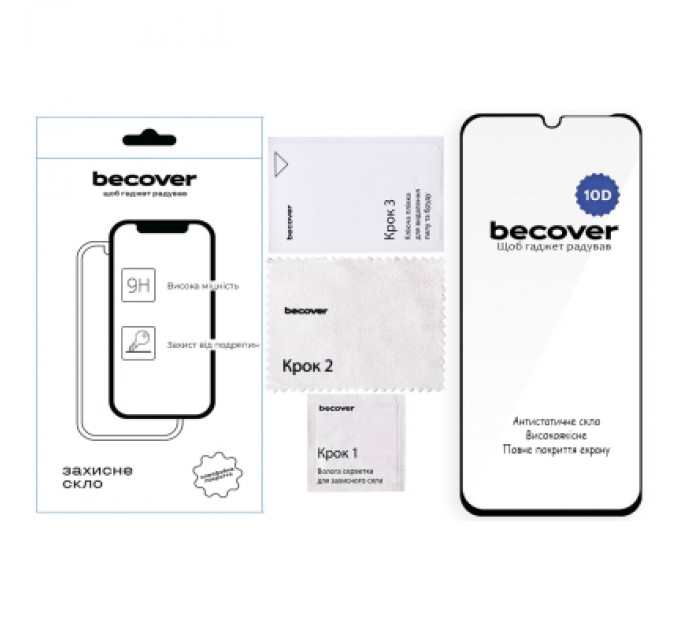 BeCover Скло захисне BeCover 10D Xiaomi Redmi 15C 4G/5G Black (713908)