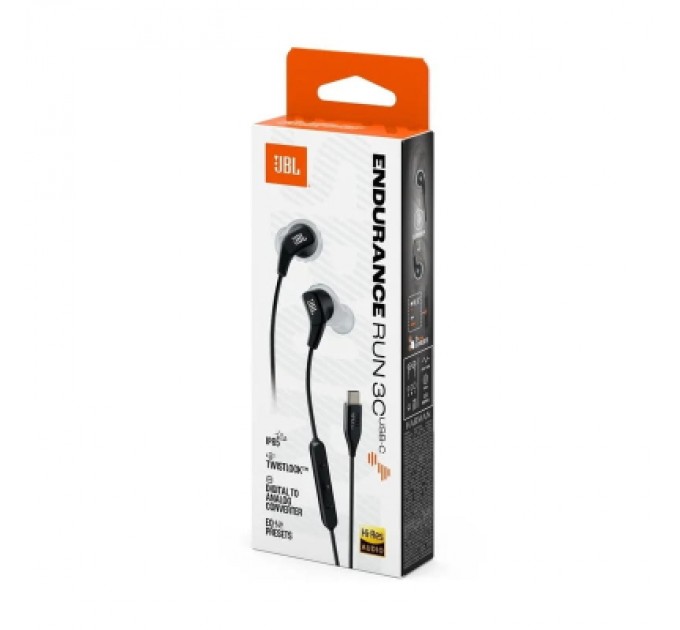 JBL Навушники JBL Endurance Run 3C USB-C Black (JBLENDURRUN3CBLKG)