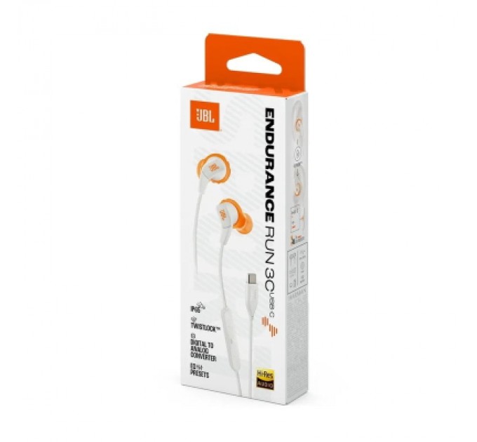JBL Навушники JBL Endurance Run 3C USB-C White (JBLENDURRUN3CWHT)