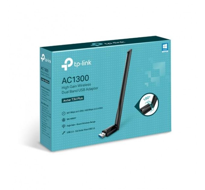 TP-Link Бездротовий двухдіапазонний USB-адаптер, Archer T3U Plus