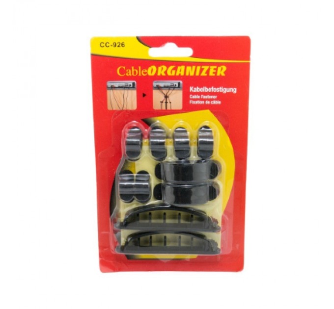 Extradigital Тримач для кабелю Extradigital CC-926 Cable Clips, Black (KBC1711)