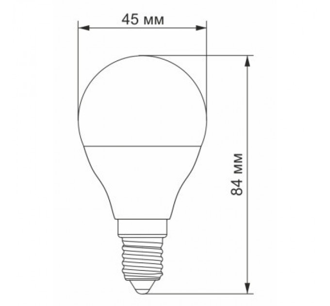 TITANUM Лампочка TITANUM G45 6W E14 3000K (TLG4506143)