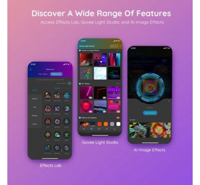 Govee Світлодіодна стрічка Govee RGBIC Basic Wi-Fi + Bluetooth LED Strip Light 5м Білий (H618A3D1)