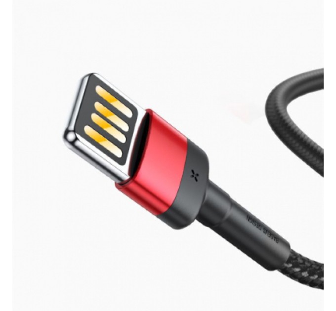 Baseus Дата кабель USB 2.0 AM to Lightning 1.0m Cafule Special Edition 2.4A Black-Red Baseus (CALKLF-G91)