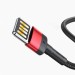 Baseus Дата кабель USB 2.0 AM to Lightning 1.0m Cafule Special Edition 2.4A Black-Red Baseus (CALKLF-G91)