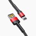 Baseus Дата кабель USB 2.0 AM to Lightning 1.0m Cafule Special Edition 2.4A Black-Red Baseus (CALKLF-G91)