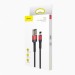 Baseus Дата кабель USB 2.0 AM to Lightning 1.0m Cafule Special Edition 2.4A Black-Red Baseus (CALKLF-G91)