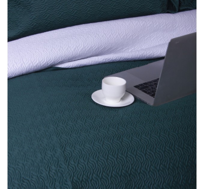 MirSon Покривало MirSon набір Imperial Green Line покривало 180х210 см + наволочки 50х70 см х 2 шт (2200007177967)