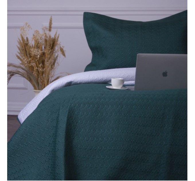 MirSon Покривало MirSon набір Imperial Green Line покривало 240х260 см + наволочки 50х70 см х 2 шт (2200007177998)