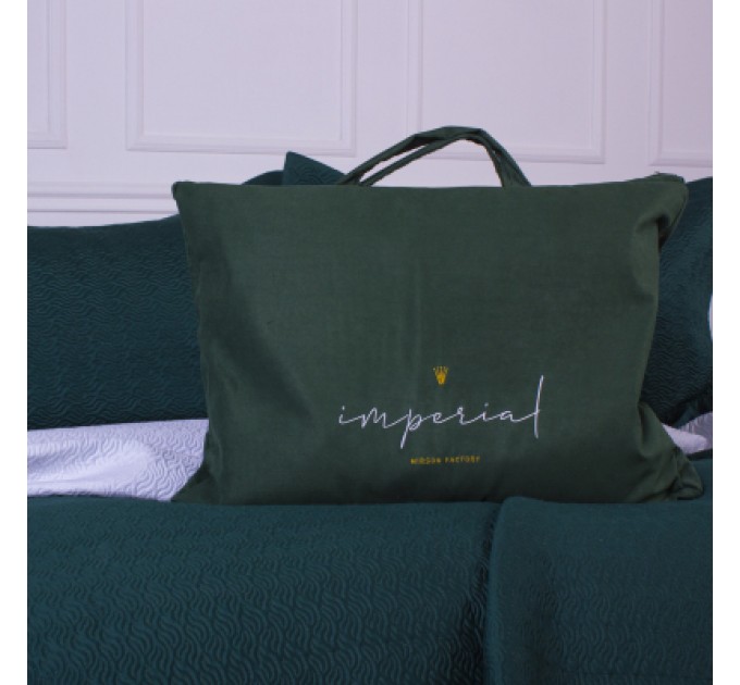 MirSon Покривало MirSon набір Imperial Green Line покривало 240х260 см + наволочки 50х70 см х 2 шт (2200007177998)