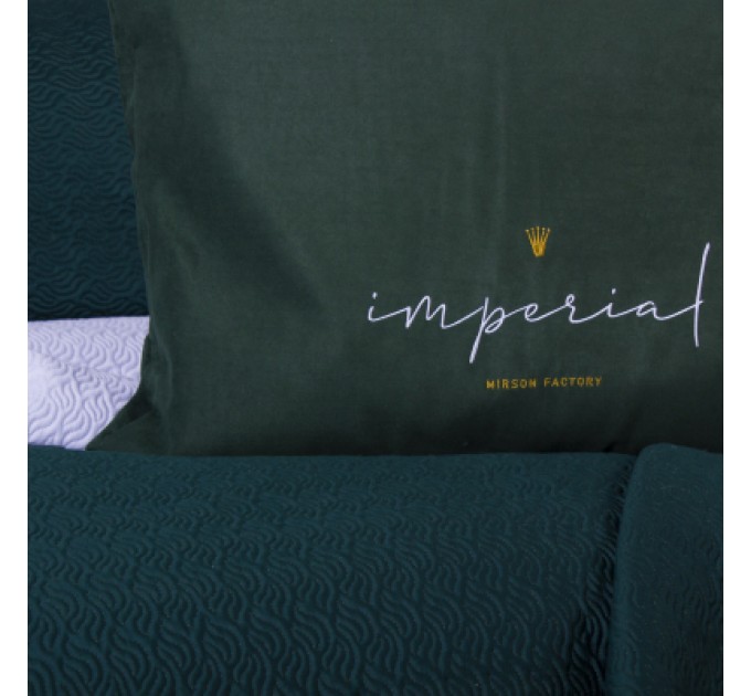 MirSon Покривало MirSon набір Imperial Green Line покривало 240х260 см + наволочки 50х70 см х 2 шт (2200007177998)