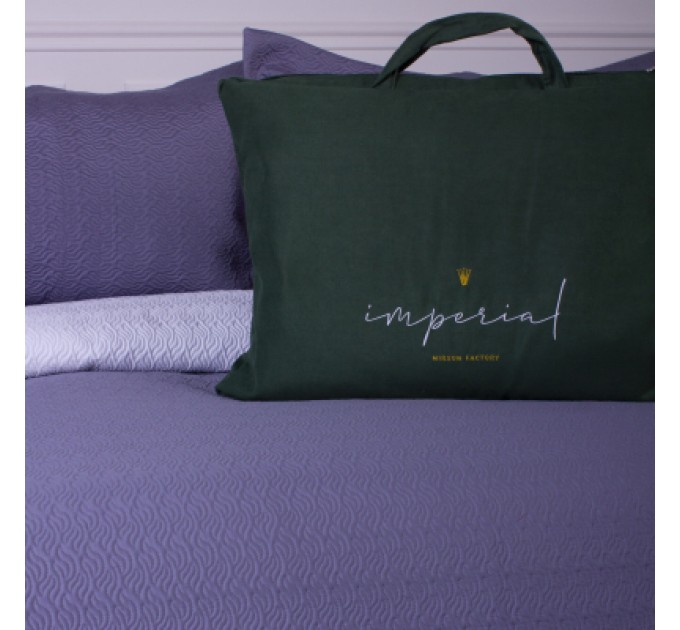 MirSon Покривало MirSon набір Imperial Grey Line покривало 180х210 см + наволочки 50х70 см х 2 шт (2200007178056)