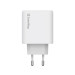 ColorWay Мережевий зарядний пристрій ColorWay GaN Mini 50W PD Port PPS USB (Type-C PD 30W + Type-C PD 20W) White (CW-CHS050PD-WT)