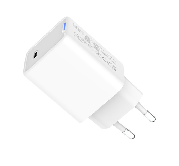 ColorWay Мережевий зарядний пристрій ColorWay GaN Mini 65W PD Port PPS USB-C White (CW-CHS049PD-WT)