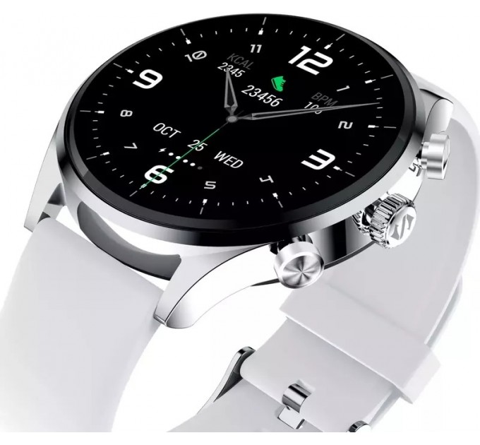 Black Shark Смарт-часы Black Shark S1 Classic Silver; 1.43" (466х466) AMOLED сенсорный / Bluetooth / GPS / IP68 / 53.5 x 49 x 12.1 мм, 55 г / 300 мАч / серебристый