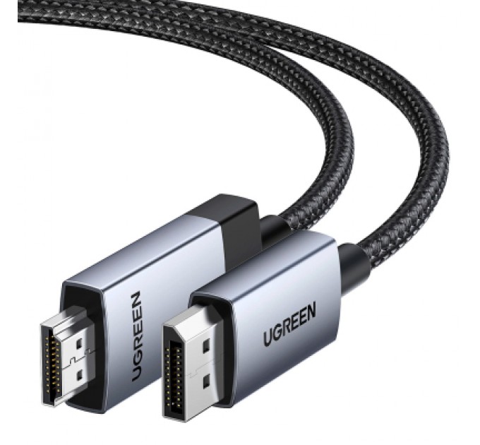 Ugreen Кабель мультимедійний DisplayPort M to HDMI M 1.0m V2.0 4K60Hz DP119 black Ugreen (15773)