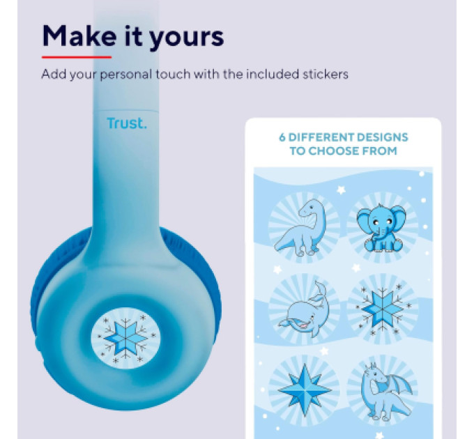 Trust Навушники Trust Nouna Kids Wireless Blue (25275)