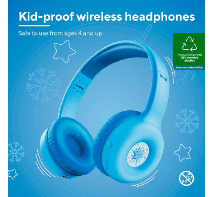 Trust Навушники Trust Nouna Kids Wireless Blue (25275)