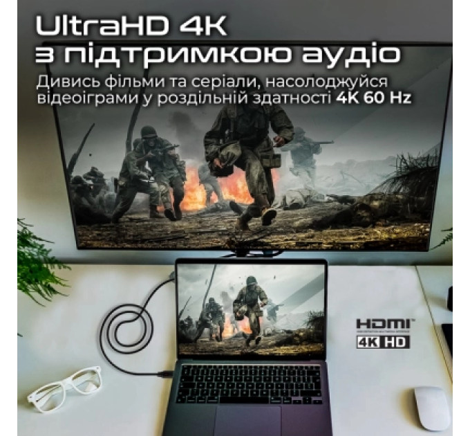 Promate Кабель мультимедійний HDMI to HDMI v.2.0 prolink4k60-300 Promate (prolink4k60-300)