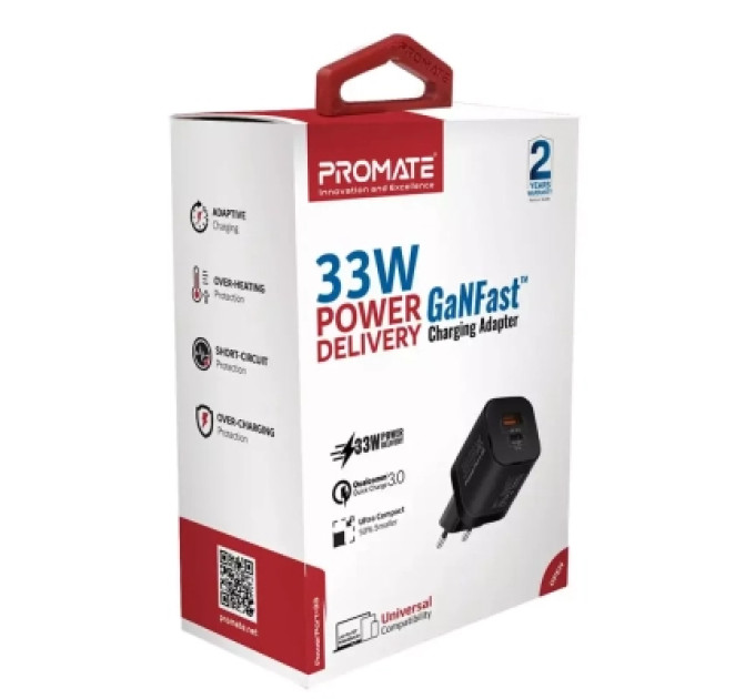 Promate Зарядний пристрій Promate powerport-33.black