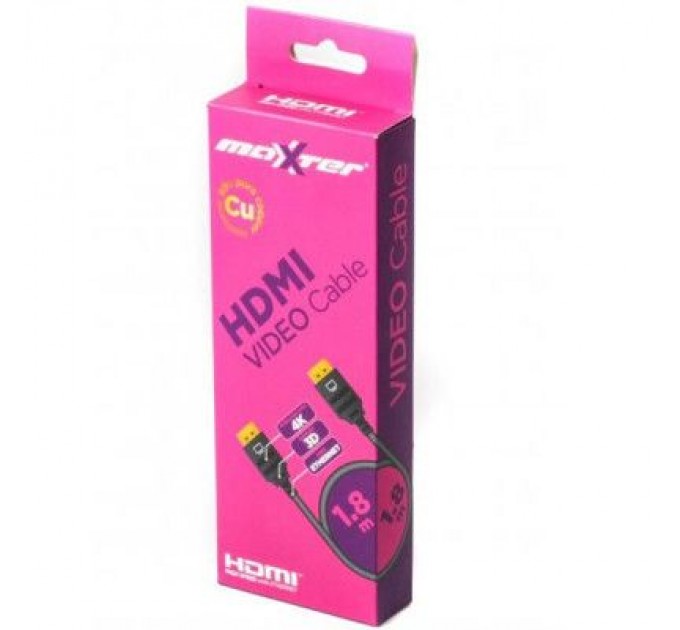 Maxxter Кабель мультимедійний HDMI to HDMI 1.8m Maxxter (VB-HDMI4-6)