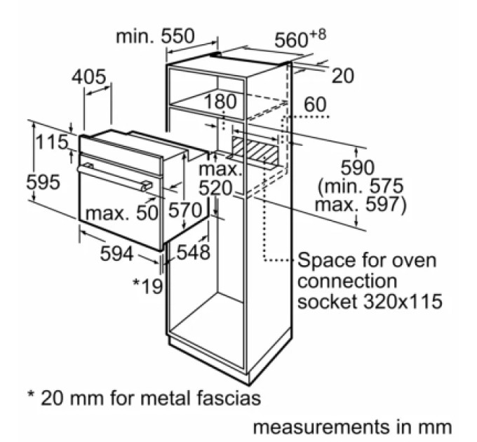 Bosch Духова шафа Bosch HBF 512 BB1T (HBF512BB1T)