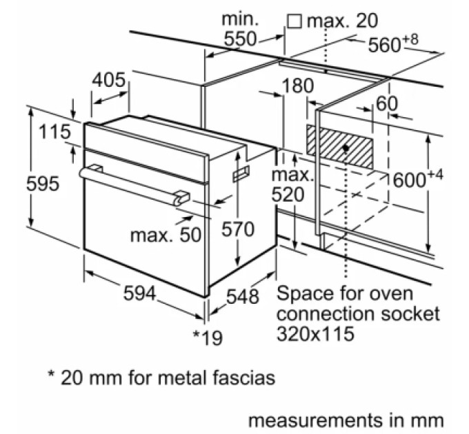 Bosch Духова шафа Bosch HBF 512 BB1T (HBF512BB1T)