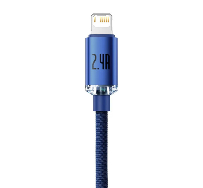 Baseus Кабель Baseus Crystal Shine USB - Lightning, 2.4A, 2м Blue (CAJY000103)