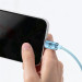 Baseus Кабель Baseus Crystal Shine USB - Lightning, 2.4A, 2м Sky Blue (CAJY001203)