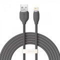 Baseus Кабель Baseus Jelly Liquid Silica Gel USB - Lightning (M/M), 2.4 A, 2 м, Black (CAGD000101)