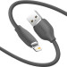 Baseus Кабель Baseus Jelly Liquid Silica Gel USB - Lightning (M/M), 2.4 A, 2 м, Black (CAGD000101)
