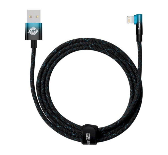 Baseus Кабель Baseus MVP 2 USB - Lightning, 2.4A, 2м Black/Blue (CAVP000121)