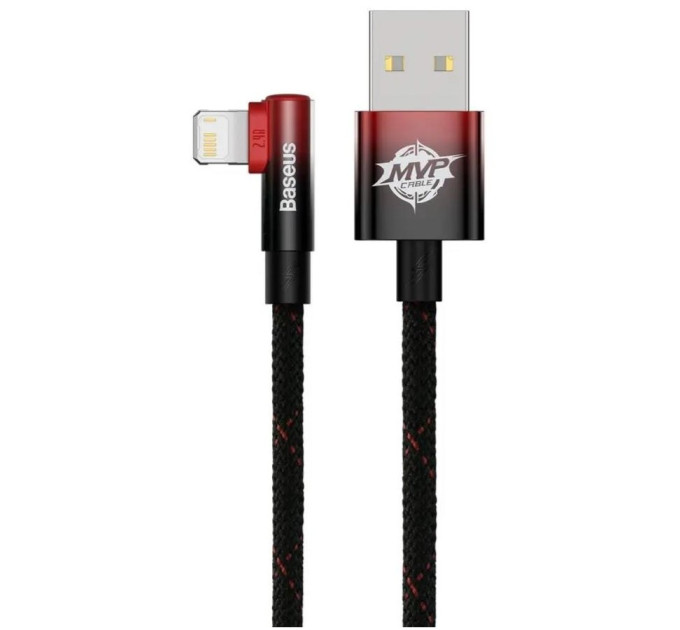 Baseus Кабель Baseus MVP 2 USB - Lightning, 2.4A, 2м Black/Red (CAVP000120)