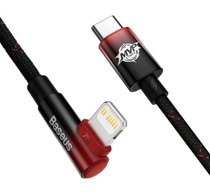 Baseus Кабель Baseus MVP 2 USB Type-C - Lightning, 20W, 1м Black/Red (CAVP000220)